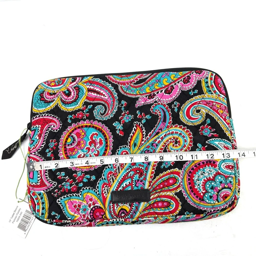 Vera Bradley Tablet Sleeve Parisian Paisley Quilted 13”‎ Zipper Brand New